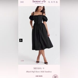House of CB Black Off-Shoulder Midi Dress